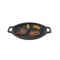 Решетка чугунная круглая Везувий "СТЕЙК" Ø 380мм ( с ручками)