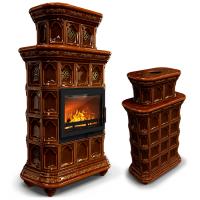 КимрПечь Истра центральный двухъярусный Каштан (комплектация: Ладья-700)