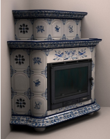 Камин КимрПечь Прованс угловой двухъярусный Дельфт