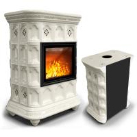 КимрПечь Печь для дома на дровах Истра пристенный Ваниль (комплектация: Астов-МЛ700)