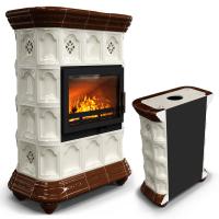 КимрПечь Истра пристенный Шоколад (комплектация: Облицовка для топок Ладья-700, Erik-700)