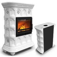 КимрПечь Истра пристенный Белый (комплектация: Облицовка для топок Ладья-600, Antek)