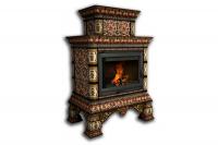 Камин КимрПечь Кострома пристенный двухъярусный Август