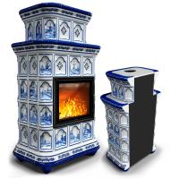 КимрПечь Керамическая печь Истра пристенный двухъярусный Голландия (комплектация: Облицовка для топки МЛ 700)