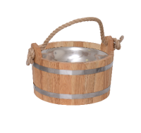 Шайка 4,5л с нержавеющей вставкой дуб