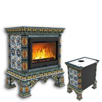 КимрПечь Изразцовая печь Кострома пристенный Март (топка: Ладья-700) (топка: Ладья-700)