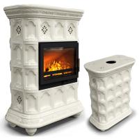 КимрПечь Печь для дома на дровах Истра центральный Ваниль (комплектация: Ладья-700)