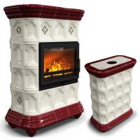 КимрПечь Истра центральный Вишня (комплектация: Облицовка для топок Ладья-700, Erik-700)