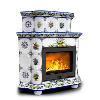 КимрПечь Прованс угловой двухъярусный Луг (топка: Ладья-700)