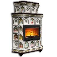 КимрПечь Истра угловой двухъярусный Муха (комплектация: Облицовка для топок Ладья-700, Erik-700)