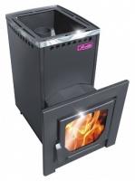 Печь для бани Варвара мини укороченная топка стекло