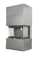 Камин РОДОС 800 ГРАФИТ шамот черный Экокамин 