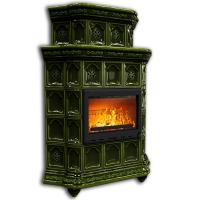 КимрПечь Истра угловой двухъярусный Хвоя (комплектация: Облицовка для топок Ладья-600, Antek)