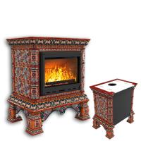 КимрПечь Изразцовая печь Кострома пристенный Сентябрь (топка: Ладья-600) (топка: Ладья-600)