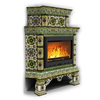 КимрПечь Изразцовая печь Кострома угловой двухъярусный Июль (топка: Ладья-700)