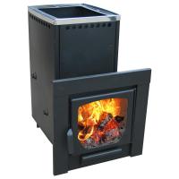 Печь для бани Варвара мини с контуром глухая дверка