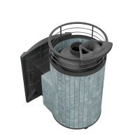 Печь для бани Атмосфера L до 20 м³ в ламелях + сетка с тоннелем NEW ПроМеталл