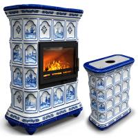 КимрПечь Истра центральный Голландия (комплектация: Облицовка для топок Ладья-700, Erik-700)