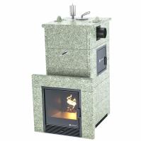 Печь для бани ИзиСтим Сочи М2 в полноценном кожухе Жадеит с боковым подключением