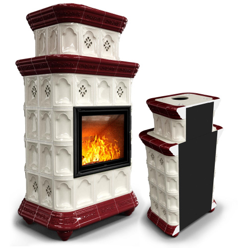 КимрПечь Керамическая печь Истра пристенный двухъярусный Вишня (комплектация: Астов-МЛ700)