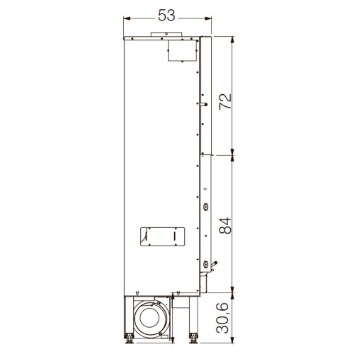 Топка Edilkamin BLOKK 70 V NERO (черная футеровка, принудительная вентиляция)