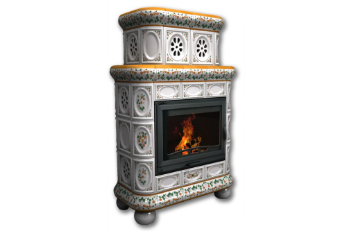 Камин КимрПечь Медальон пристенный двухярусный Физалис