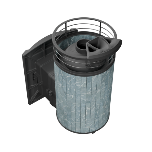 Печь банная «Атмосфера L» ламель+сетка с газовой горелкой ПроМеталл