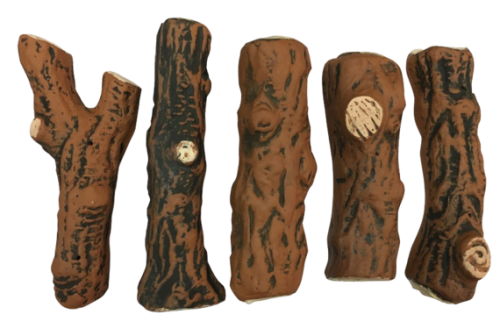 Керамические дрова обгорелые 5 шт