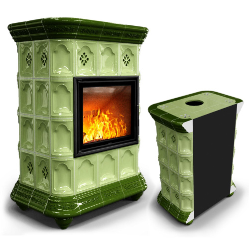 КимрПечь Истра пристенный Олива (комплектация: Облицовка для топки МЛ 700)