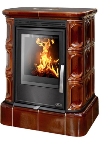 Печь-камин ABX Marina KPI, с кафельным цоколем, с допуском воздуха