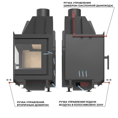 Камин АСТОН (ASTON)  700 R «ВЫБОРГ» Н-1280