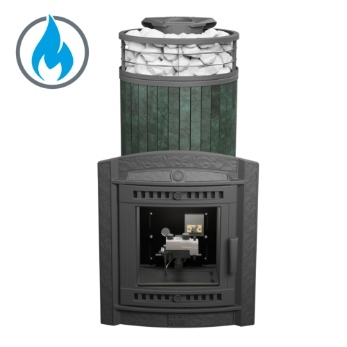 Печь банная «Атмосфера XL» ламель+сетка с газовой горелкой ПроМеталл