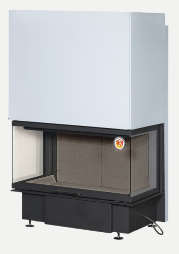 Топка Экокамин Дельта 1000 B 3 стекла черный шамот