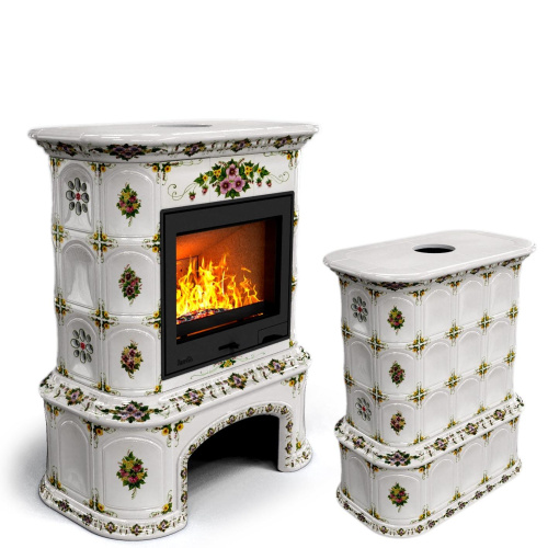 КимрПечь Прованс с дровником центральный Лето (топка: Ладья-600)