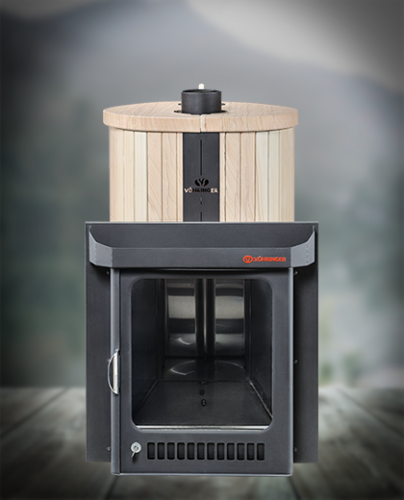 Печь для бани Ферингер Ламель Оптима "Окаменевшее дерево" перенесенный рисунок до 28 м³ (серия ПФ)