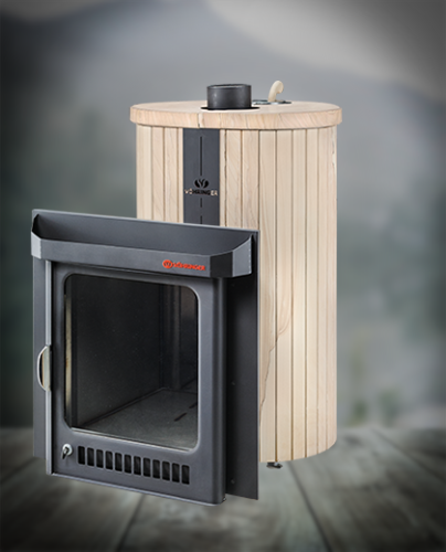 Печь для бани Ферингер Ламель Оптима "Окаменевшее дерево" перенесенный рисунок до 28 м³ (серия ПФ)