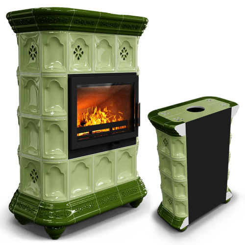 КимрПечь Истра пристенный Олива (комплектация: Ладья-600)