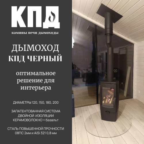 КПД ЧЕРНЫЙ Заглушка тройника ф200х280
