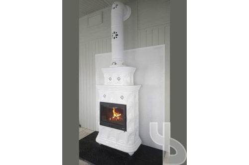 Камин КимрПечь Истра пристенный двухъярусный Ваниль