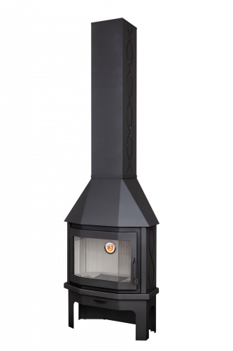 Камин Экокамин Мюнхен пристенно-угловой черный