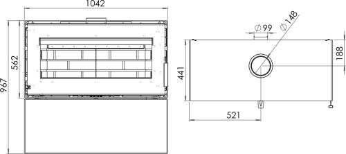 Печь-камин Мета-Бел Монблан 10