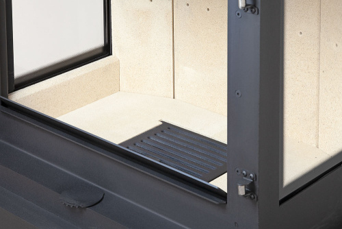 Камин Экокамин Прага три (3) стекла черный/графит