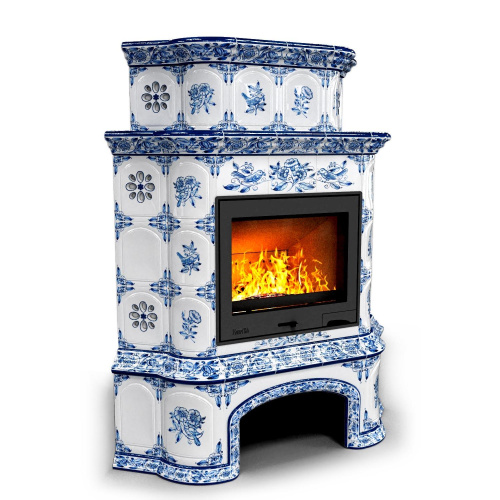 КимрПечь Прованс с дровником угловой двухъярусный Дельфт (топка: Ладья-700)