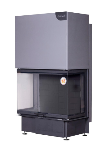 Топка Экокамин Дельта 800 B 3 стекла черный шамот