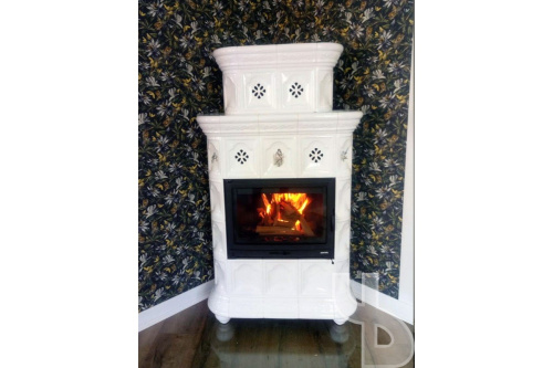 Камин КимрПечь Истра пристенный двухъярусный Ваниль