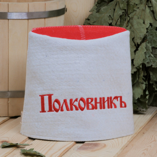 Шапка Рушер папаха "Полковник" белая 