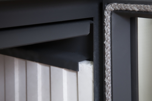 Топка Экокамин Альфа 700 RB два стекла правая черный шамот