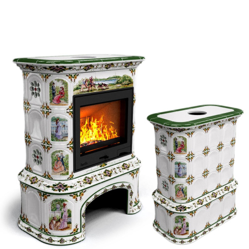 КимрПечь Прованс с дровником центральный Усадьба (топка: Ладья-700)