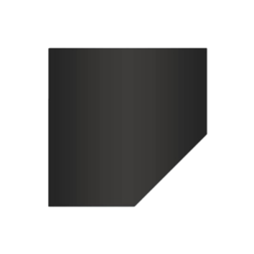 Лист под печь Угловой КПД черный LP12 2мм 1200х1200