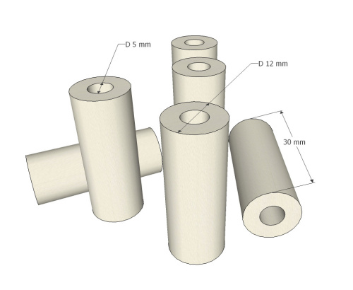 Втулка-изолятор керамическая с саморезом (6шт)